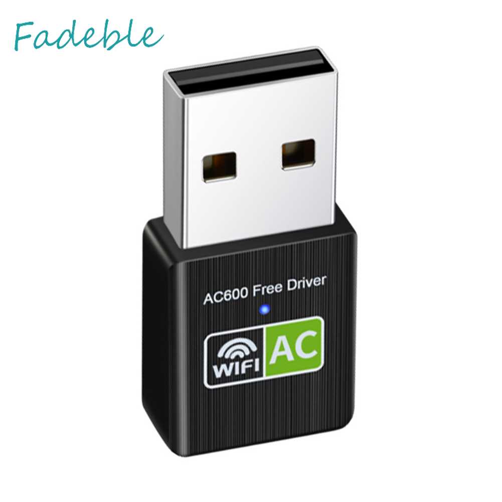 Usb Thu Sóng WiFi Băng Tần Kép 600Mbps Thẻ Mạng Cho Máy Tính Để Bàn Laptop
