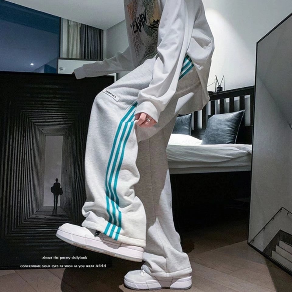 Quần Thể Thao Ống Rộng Thời Trang Mùa Xuân Hàn Quốc Dành Cho Nam Và Nữ