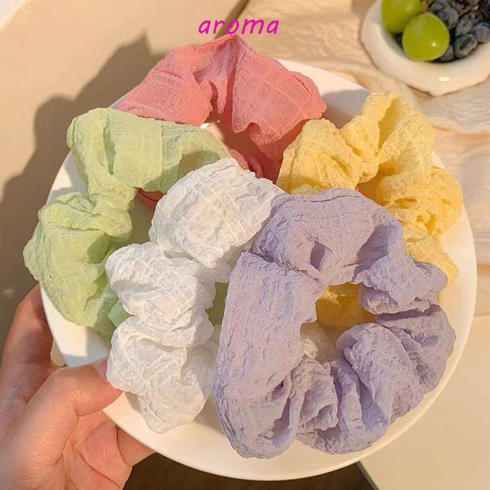 Dây Buộc Tóc Co Giãn Mềm Mại Phong Cách Hàn Quốc Thanh Lịch Cho Nữ