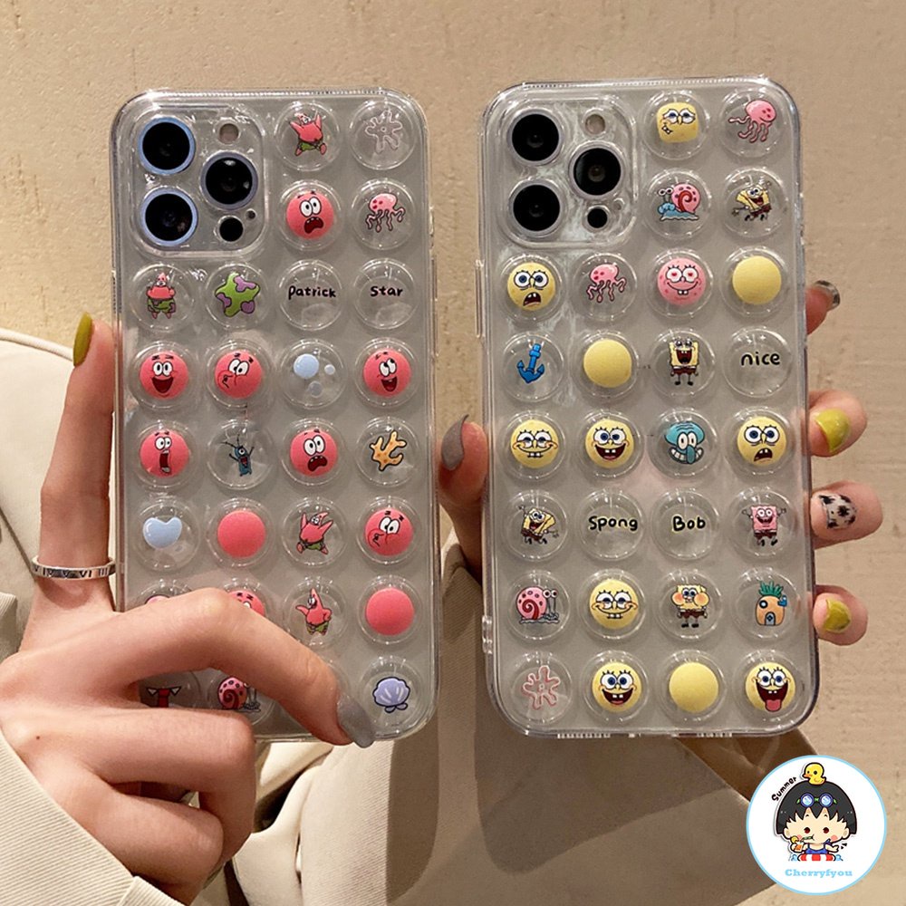 Ốp Điện Thoại TPU Mềm Trong Suốt Chống Sốc Chống Bụi In Họa Tiết Hoạt Hình 3D Cho Iphone 14 11 12 13 Pro Max