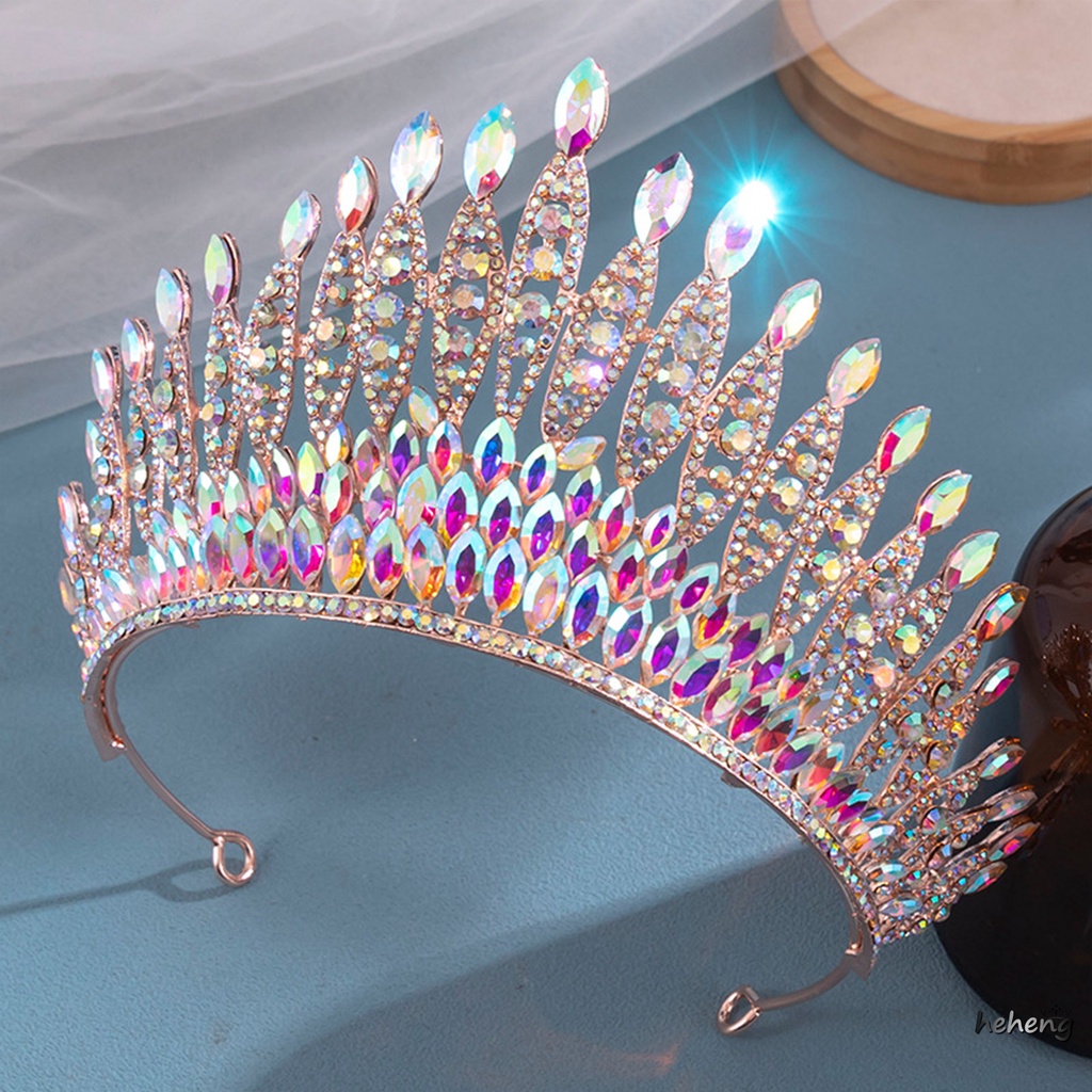 Cài Tóc Hình Vương Miện Đính Đá Chống Trượt / Mài Mòn Cho Cô Dâu