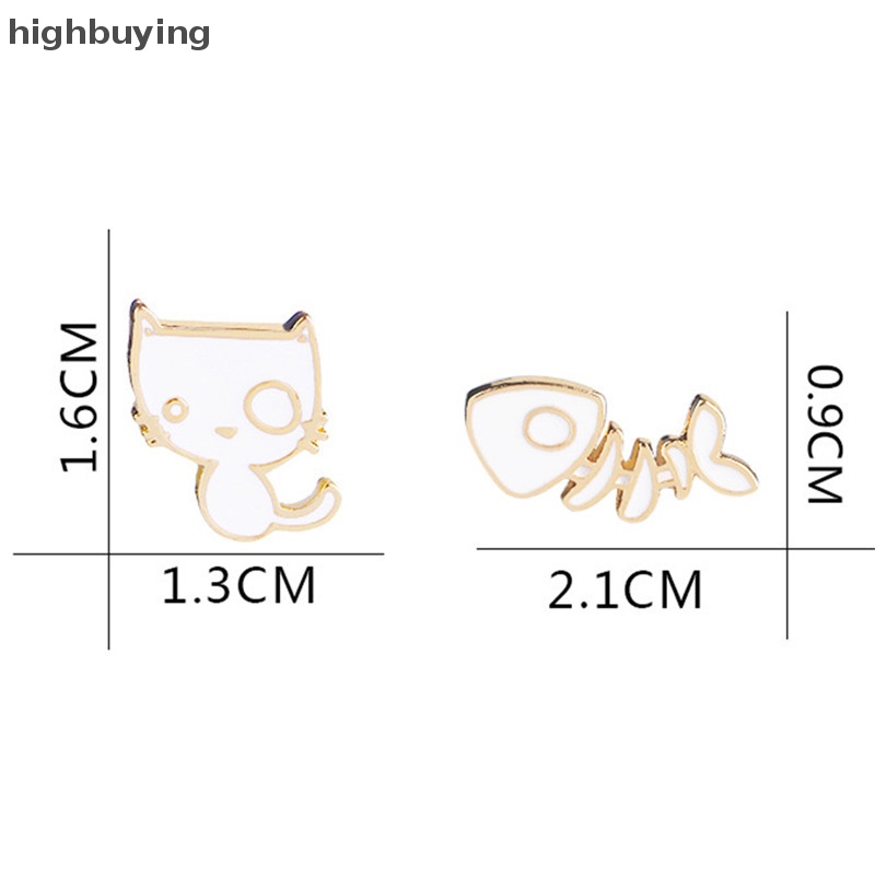 Set 2 Ghim CàI ÁO HìNh Chú MèO Belle Dễ Thương Cho Nam Nữ