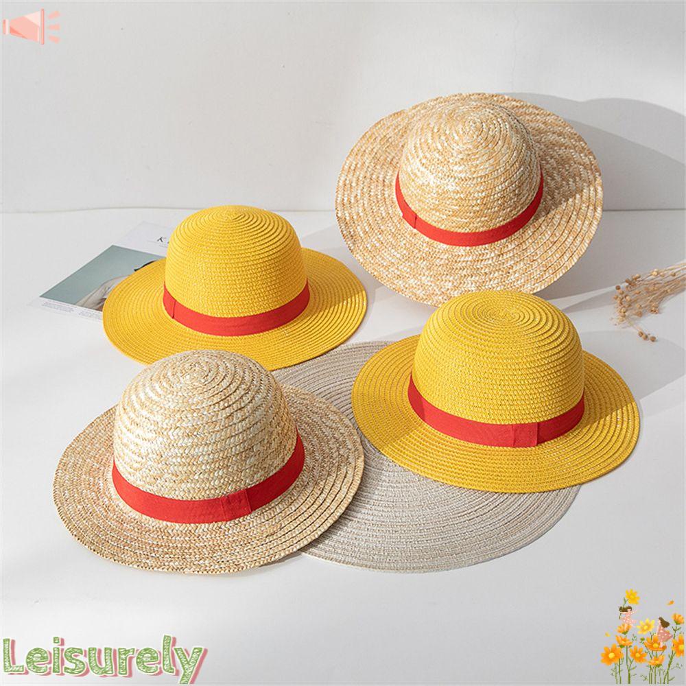Mũ Cói Vành Rộng 31CM- 35CM Hóa Trang Nhân Vật Luffy Trong Phim One Piece