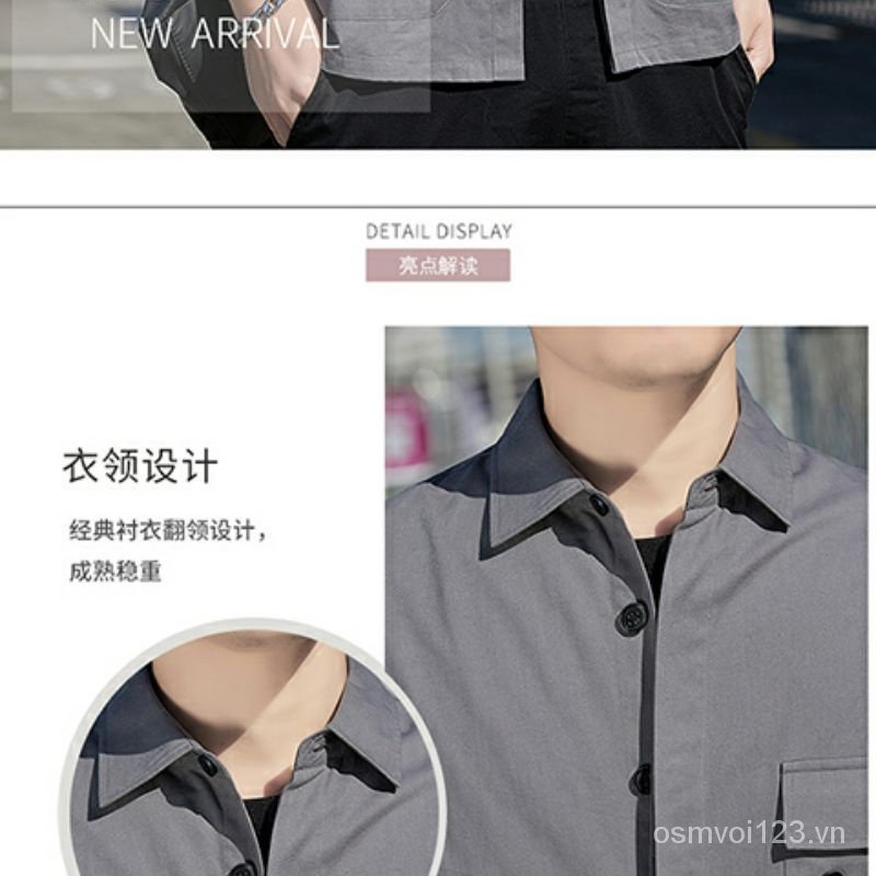 Áo Sơ Mi Cotton Tay Dài Thời Trang Xuân Hè Chất Lượng Cao Cho Nam