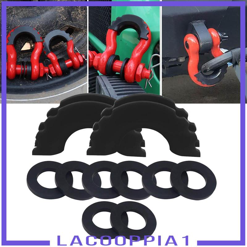 [Lacooppia1] Móc Chữ D Bằng Cao Su Màu Đen Bảo Vệ Móc Kéo