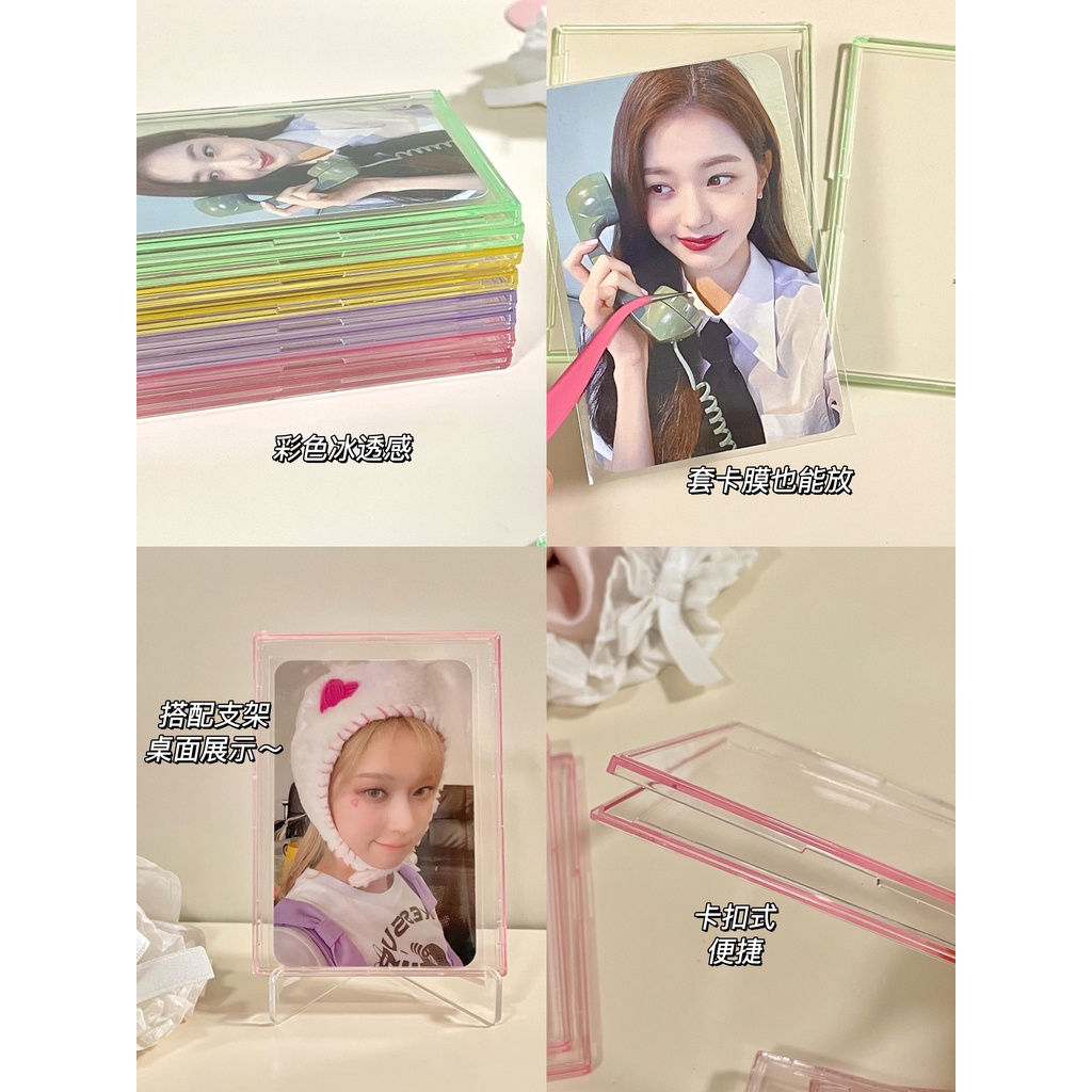 Khung Trưng Bày Thẻ Ảnh Goo Bằng Acrylic Màu Kem