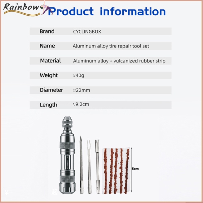 Bộ Dụng Cụ Sửa Chữa Lốp Xe Đạp / Xe Máy Không Ruột Tiện Lợi