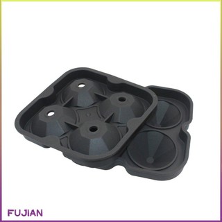 4 Hole Diamond Ice Tray Silicone Cream Maker Mould Fruit Cube Mold [B/8]