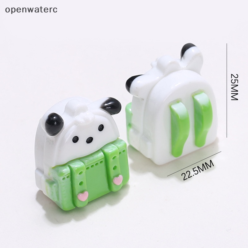 Set 2 Túi Đi Học Nhỏ Bằng Nhựa Resin Sơn Họa Tiết Hoạt Hình 3D Diy Trang Trí Nhà Búp Bê vn