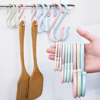 Móc treo đồ hình chữ s bằng nhựa đa năng tiện dụng cho phòng tắm / nhà bếp