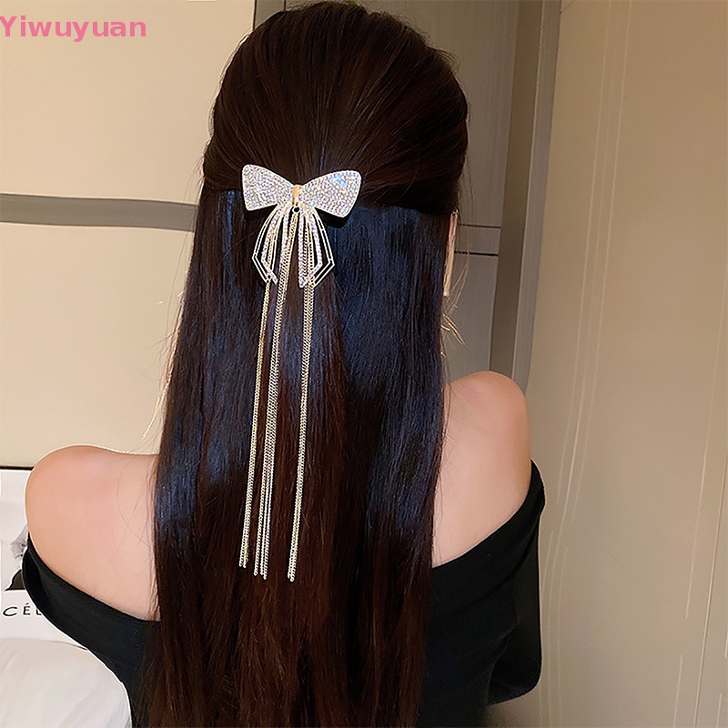 Kẹp Tóc Hình Nơ Đính Đá Lấp Lánh Thời Trang Cho Nữ