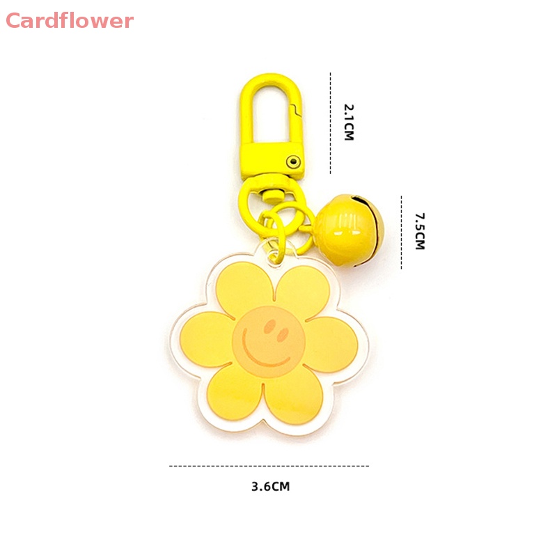 Móc Khóa Hình Bông Hoa Mặt Cười Nhiều Màu Sắc Mới