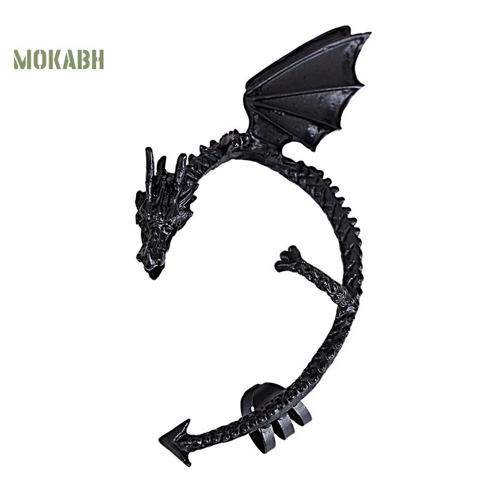 1 Khuyên Kẹp Vành Tai Hình Rồng Phong Cách Hip Hop Gothic Punk Thời Trang