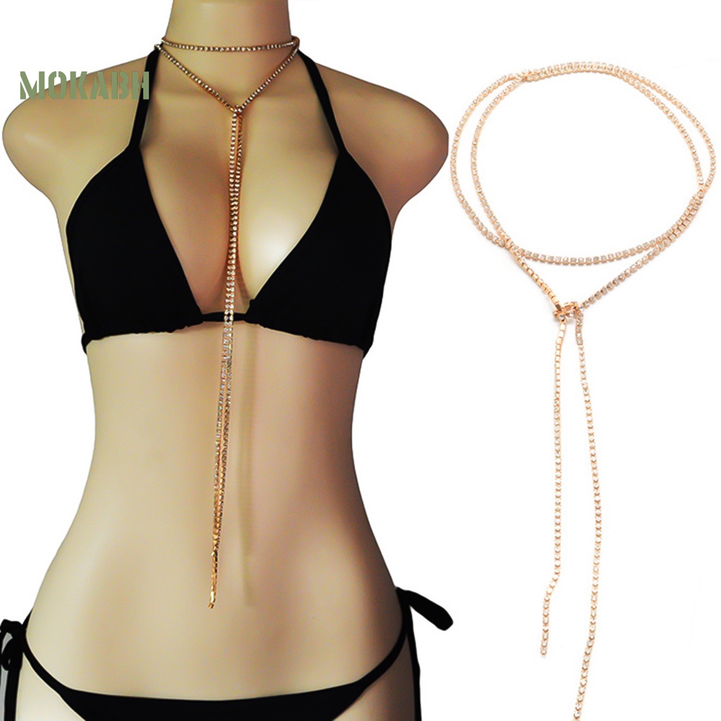 Vòng Cổ Choker Dáng Dài Đính Đá Lấp Lánh Thời Trang Dự Tiệc Cho Nữ