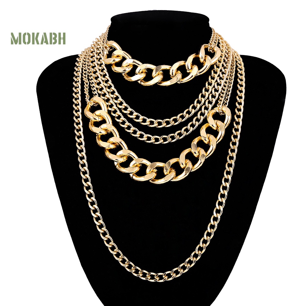 Vòng cổ Nhiều Lớp Phong Cách Rock Hip hop Thời Trang Cho Nữ