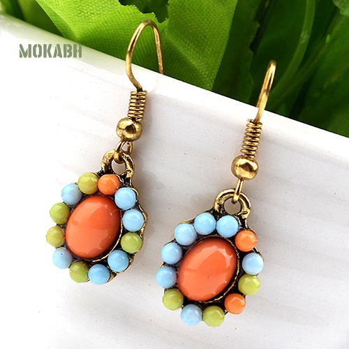 Bộ Trang Sức Vòng Cổ Choker + Bông Tai Nhiều Màu Phong Cách Boho Thời Trang Cho Nữ