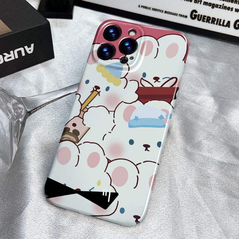 Ốp Điện Thoại Họa Tiết Hoạt Hình Chú Thỏ Dễ Thương Cho Iphone 8iPhone13117 plus xsmax xr12 / / 14pro CVL7