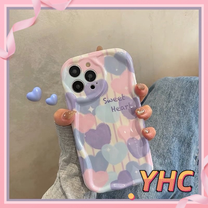 Ốp Lưng iPhone Vỏ mềm chống rung gợn sóng hình trái tim Cho Iphone 6 / 6S / 6splus / se / 7 / 7plus / 8 / 8plus / X / xs / xsmax / 11 / 12 / 13 / 14 / Plus / pro / pro max-207