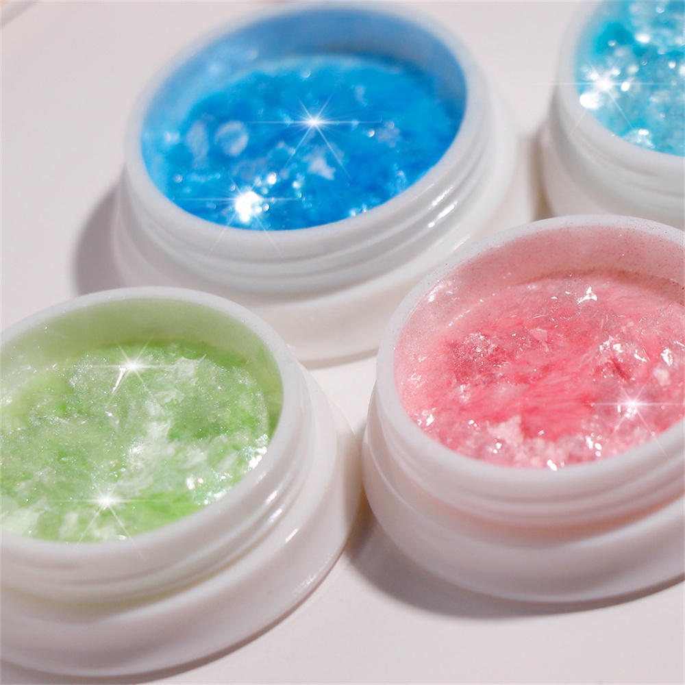 2023hot Pha Lê Lửa Opal Flakes Nail Sequins Tím Holographic Long Lanh DIY Chrome Bột Cho Mùa Xuân Móng Tay Móng Tay Paillettes 1pcs