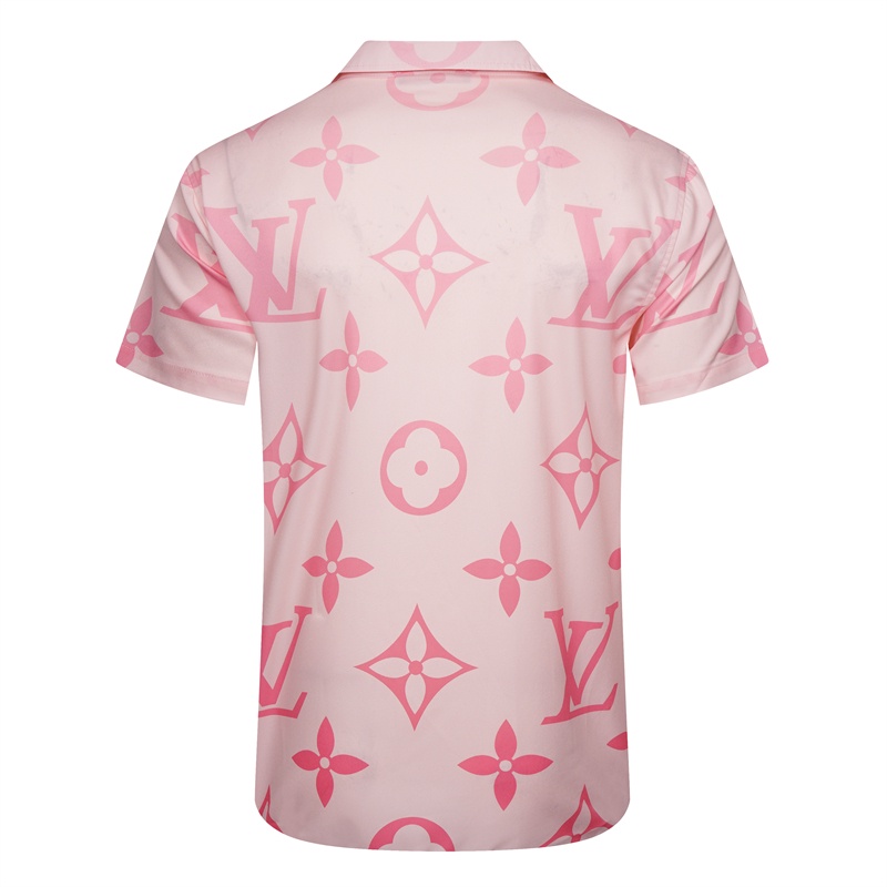 Áo Sơ Mi Tay Ngắn Màu Đỏ + Vàng In Họa Tiết Đường Phố Cổ Điển Thời Trang Cao Cấp