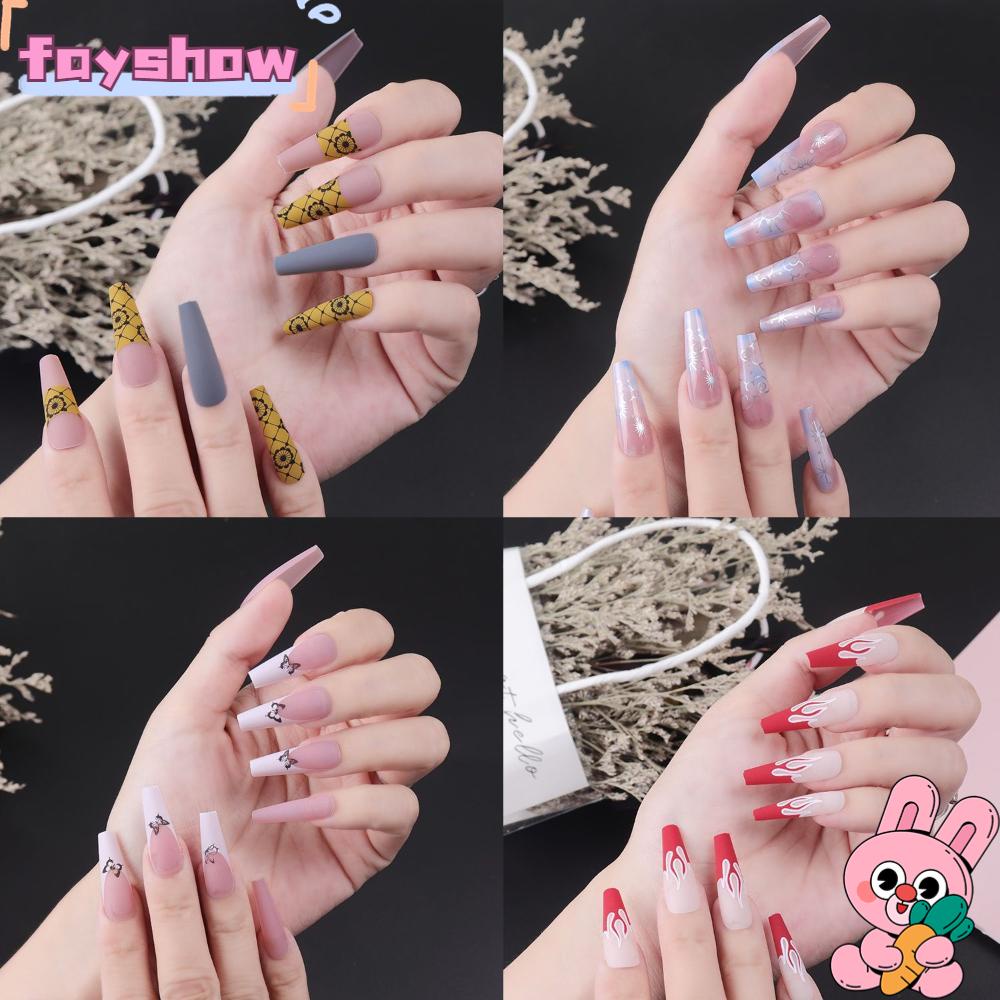 Hộp 24 Móng Tay Giả Che Phủ Toàn Diện Tháo Rời Được Tiện Dụng