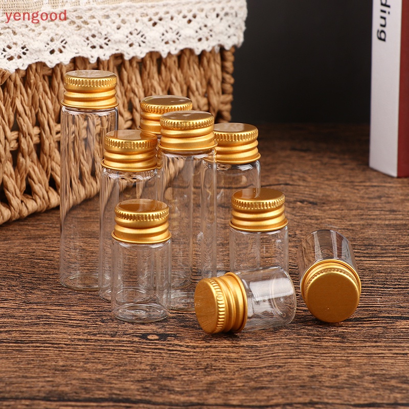 Set 10 Lọ Thủy Tinh Đựng Điều Ước 5 / 7 / 10 / 14 / 18 / 20ML Tiện Dụng