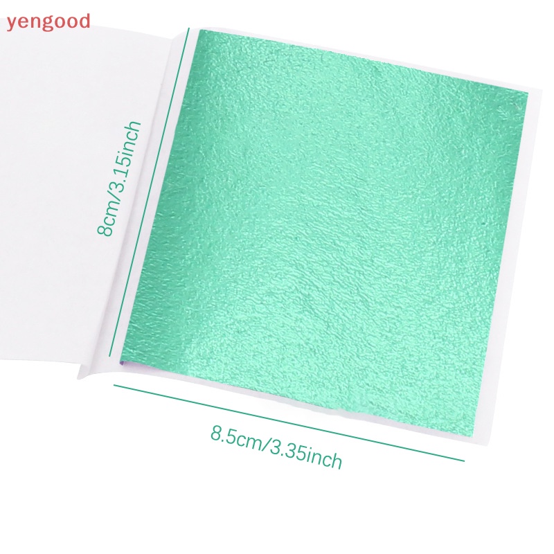 (YGD) 100 Tờ Giấy Mạ Vàng 8x8.5cm Dùng Cho Nghệ Thuật Tự Làm