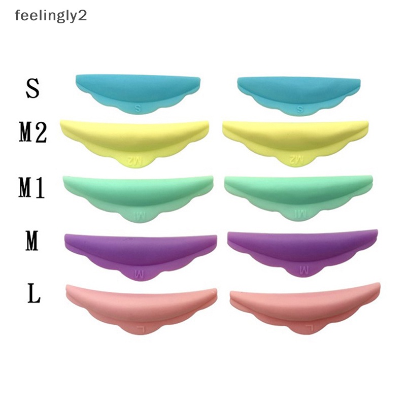 Set 5 Cặp Đệm Silicone Hỗ Trợ Uốn Cong Lông Mi Tiện Dụng