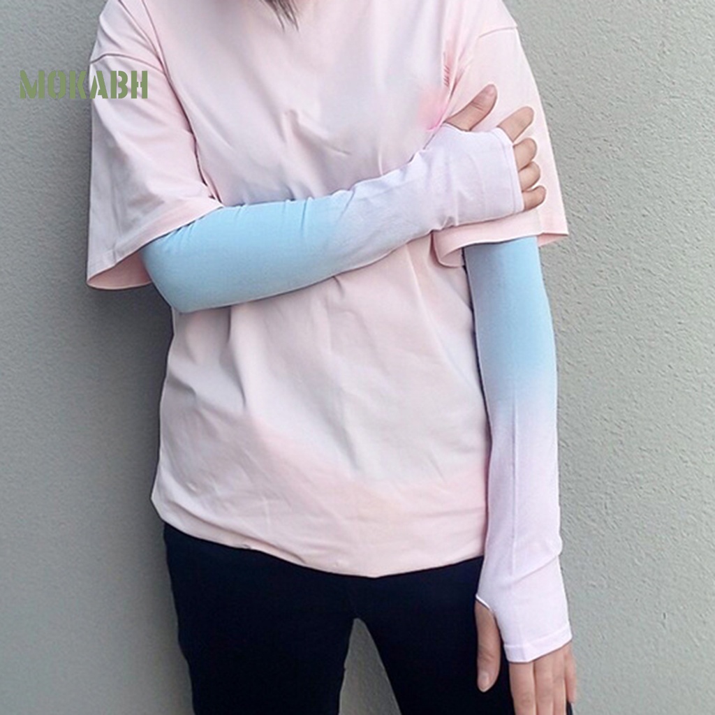 1 Cặp Găng Tay Co Giãn Tốt Không Bị Rối Thấm Hút Mồ Hôi Màu Gradient