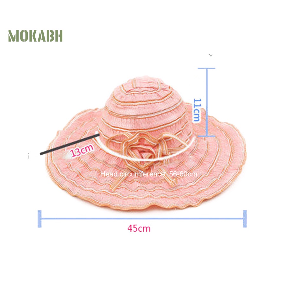 Nón Rộng Vành Chống Tia UV Màu Sắc Tinh Khiết Thời Trang Đi Biển Mùa Hè Cho Nữ