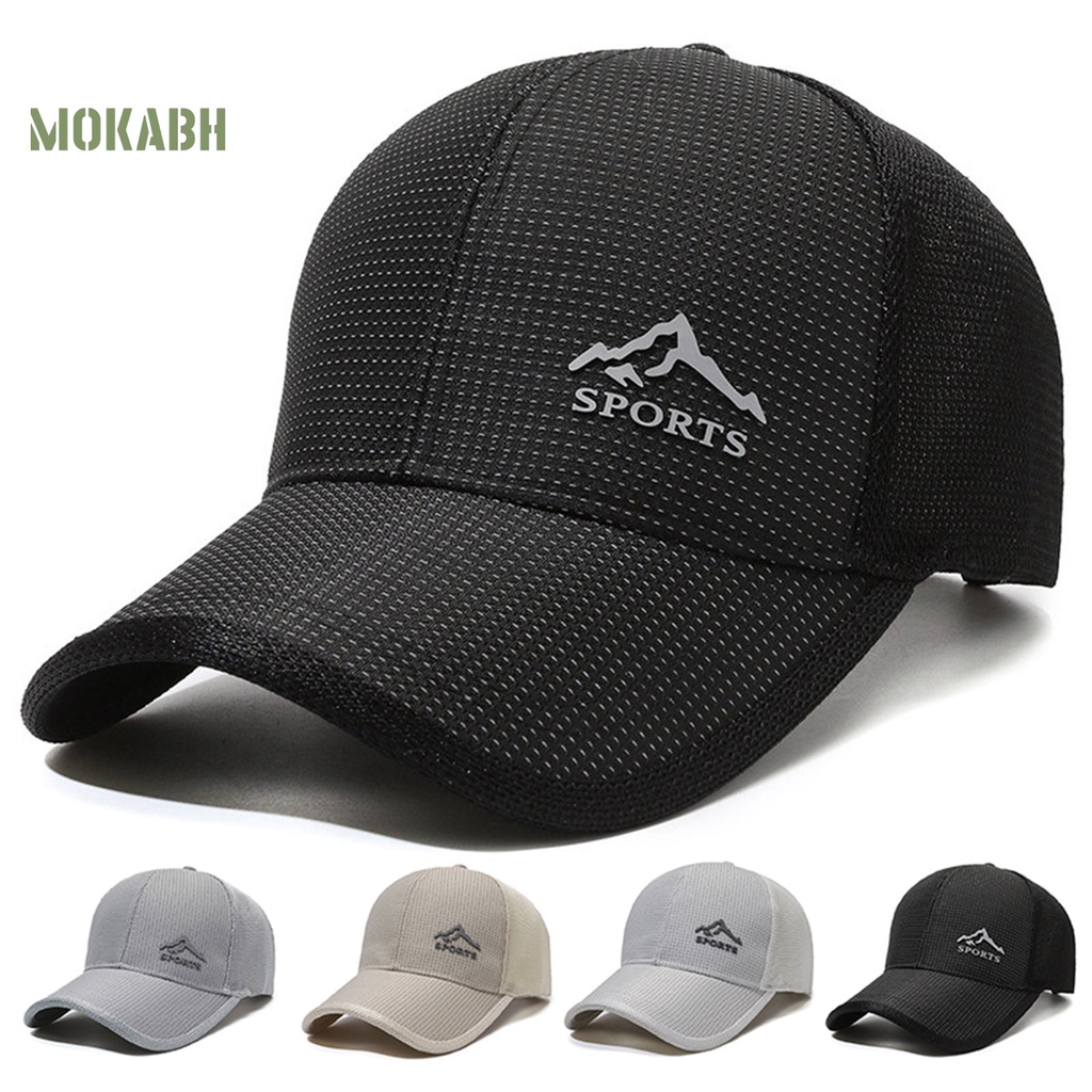 Mũ Lưỡi Trai Phối Lưới Thoáng Khí Chống Tia UV Màu Sắc Đơn Giản Thời Trang Mùa Hè Cho Nam