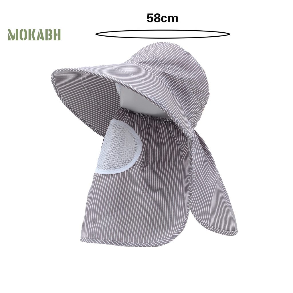 Nón Rộng Vành Chống Nắng Chống Tia UV Thoáng Khí Kèm Băng Đô Co Giãn Dành Cho Nữ