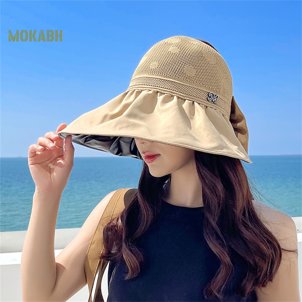 [Mok Abh] Mũ Lưỡi Trai Nửa Đầu Một Kích Thước Dùng Đi Biển Mùa Hè