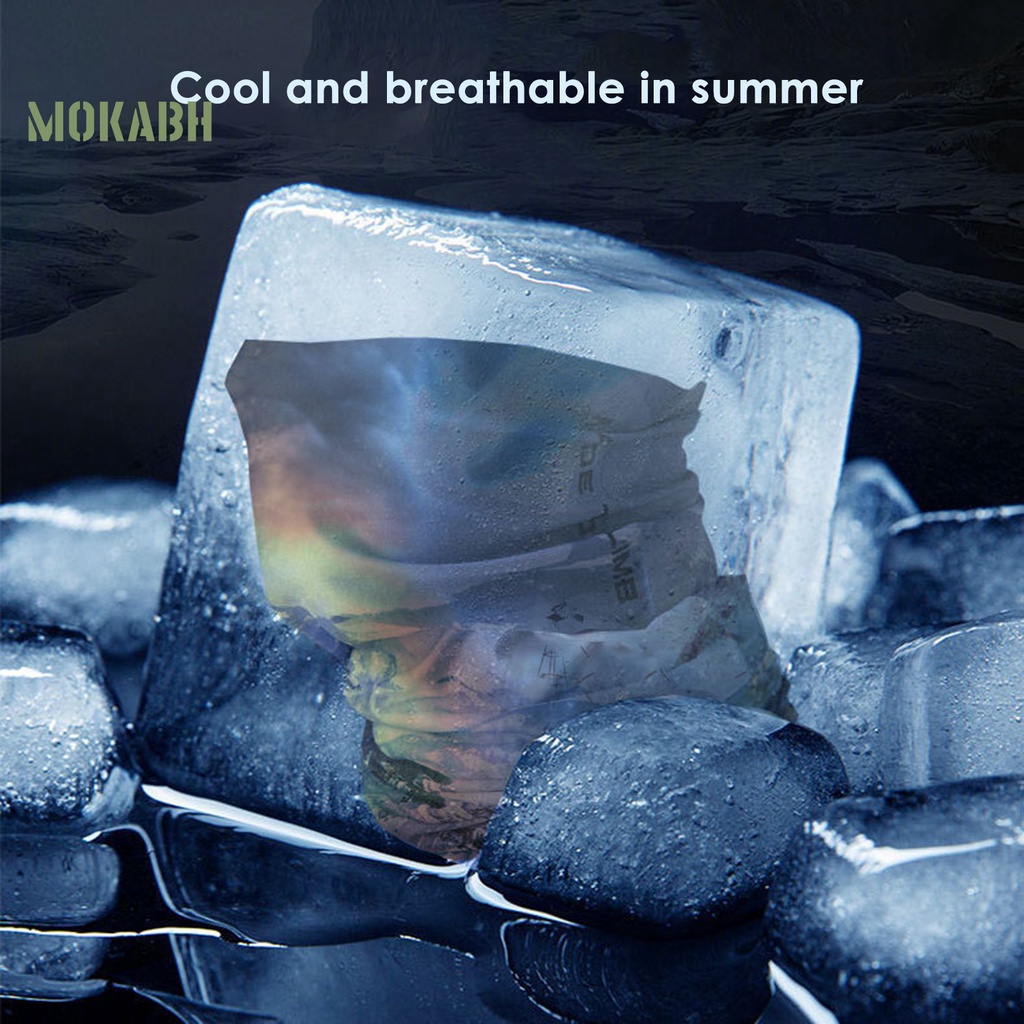 [Mok Abh] Tấm Che Nắng Bằng Lụa Lạnh Độ Co Giãn Cao Nhanh Khô Chống Nắng Mùa Hè Bảo Vệ Khi Đi Xe Đạp Thể