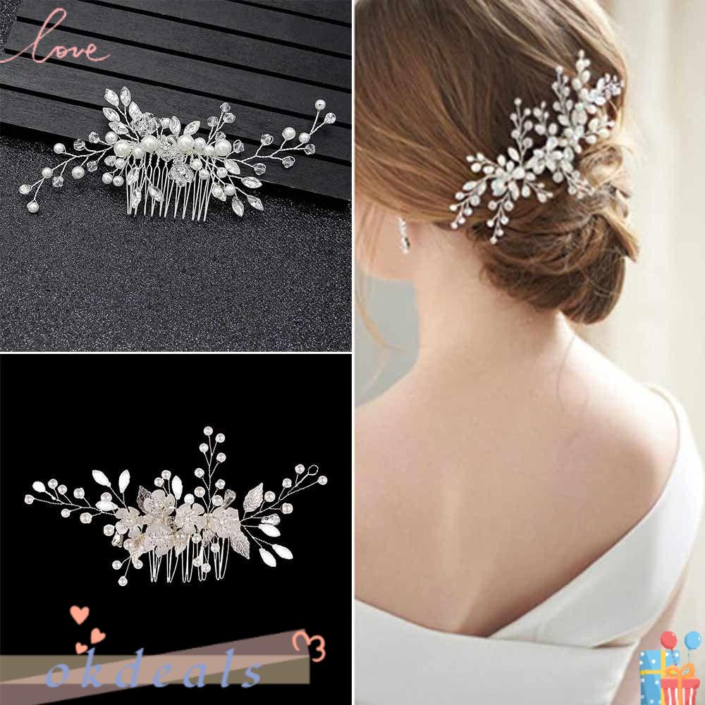 Lược Cài Tóc Trang Trí Hoa Cho Cô Dâu