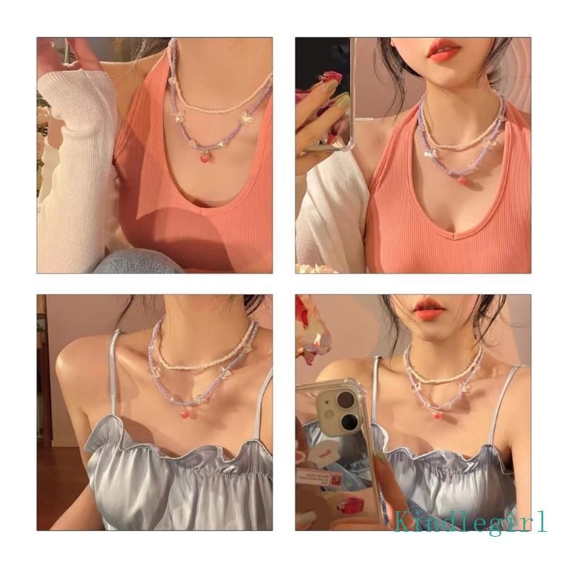 Vòng cổ Mặt Hình Bướm Ngọt Ngào Thời Trang Hàn Quốc Cho Nữ