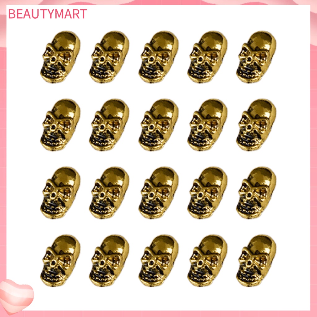 Set 20 Phụ Kiện Trang Trí Móng Nghệ Thuật Tạo Hiệu Ứng Lấp Lánh Ánh Kim Độ Bền Cao Chống Rỉ Sét