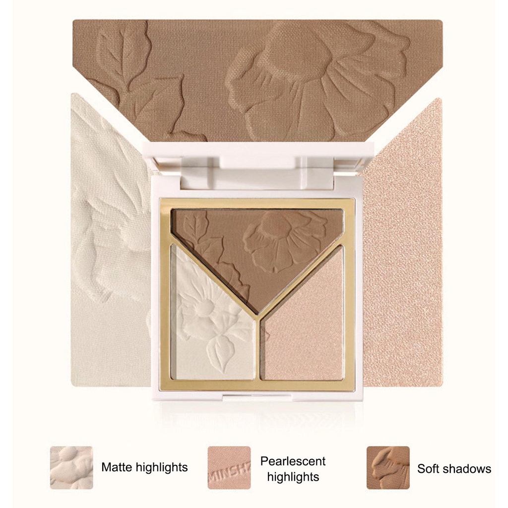 Phấn Bắt Sáng 3 Trong 1 Màu Lì Làm Sáng Da Mặt / Mũi J4J8