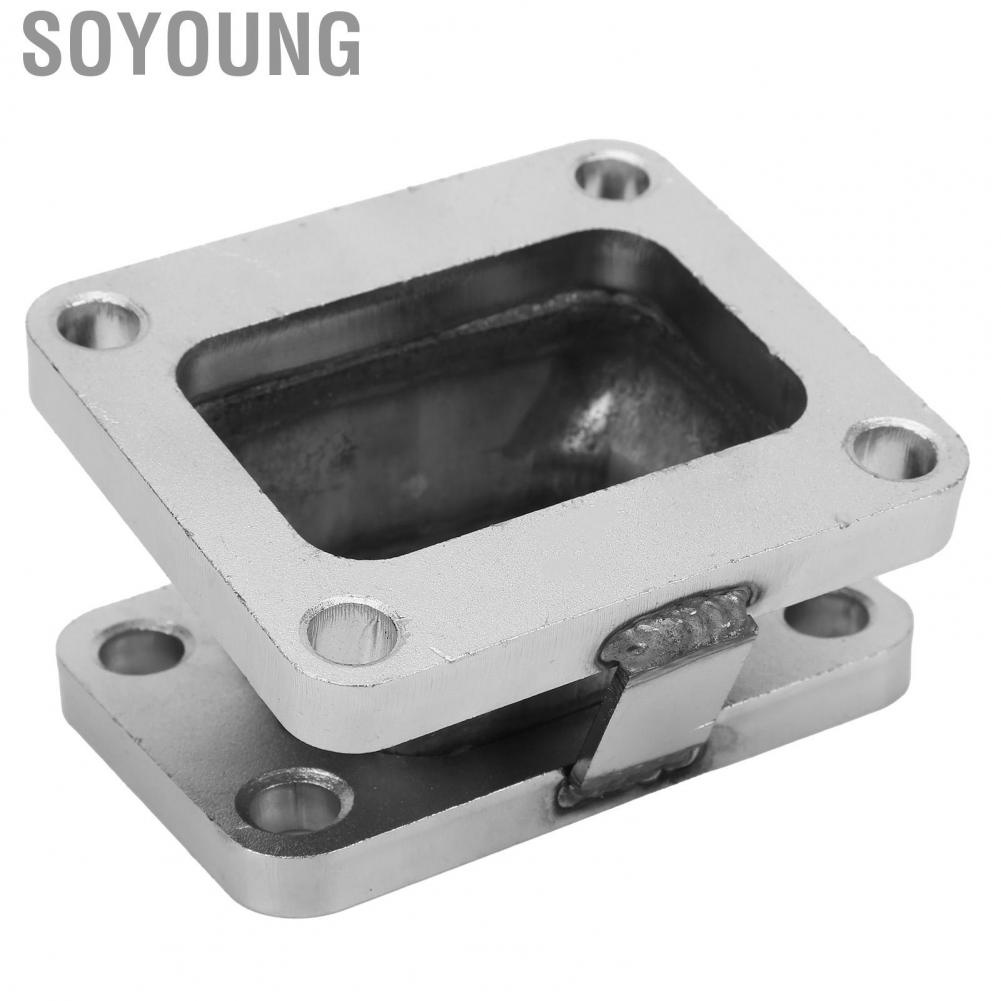 Soyoung Turbo Manifold Flange  Practical T3 To T4 Adapter Stainless Steel for Car