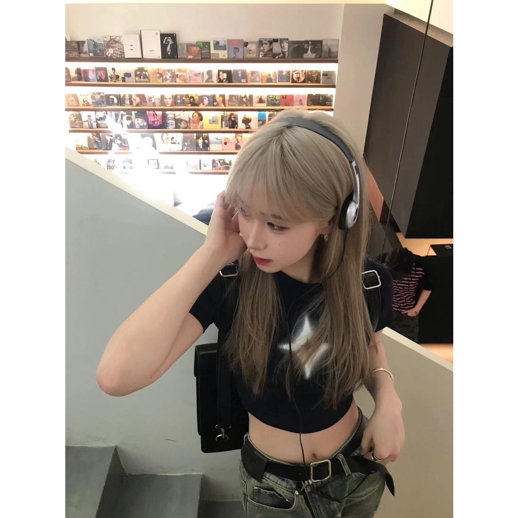 Ethelgirl Áo Thun Tay Ngắn Dáng Ôm In Họa Tiết Thời Trang Quyến Rũ Cho Nữ