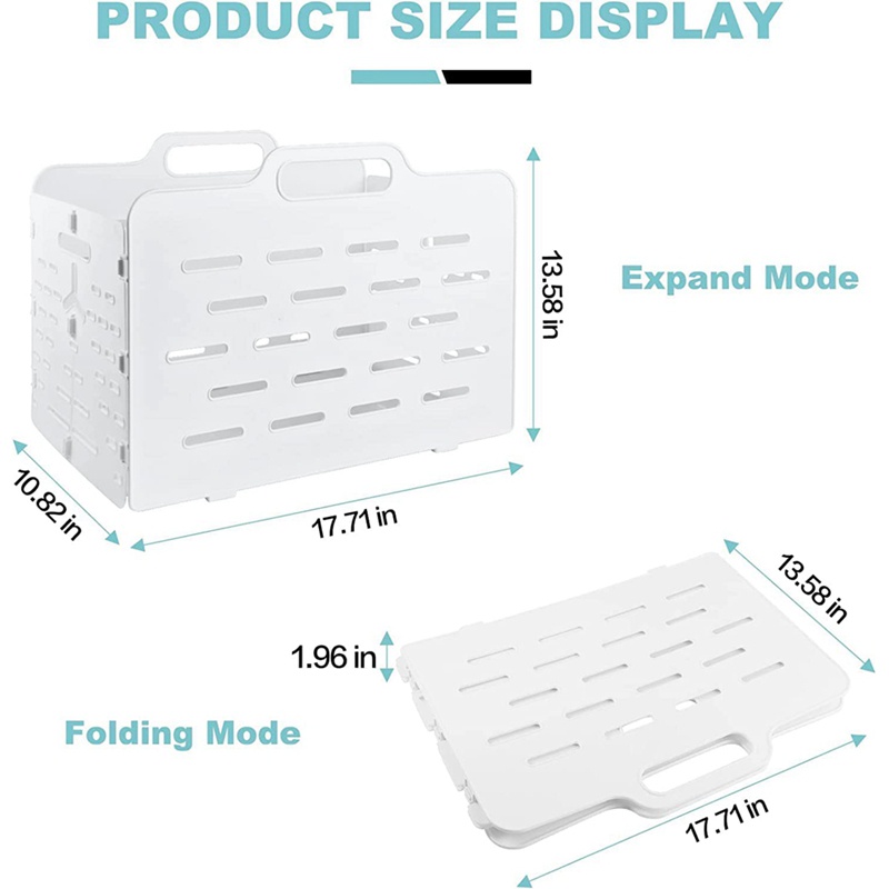 Giỏ Nhựa Đựng Đồ Gắn Tường Có Tay Cầm Có Thể Gấp Gọn Tiện Dụng