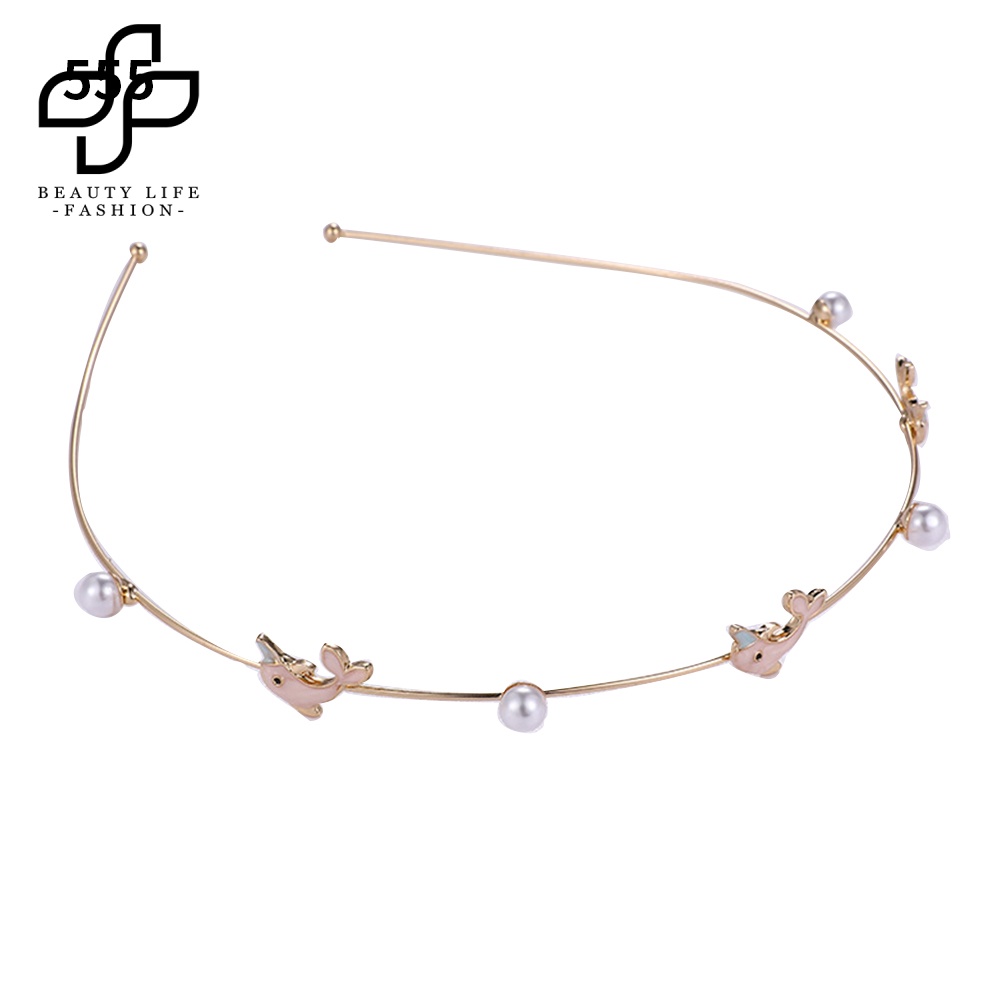 Băng Đô Cài Tóc Đính Ngọc Trai Giả Hình Sao Biển Thời Trang Cho Nữ