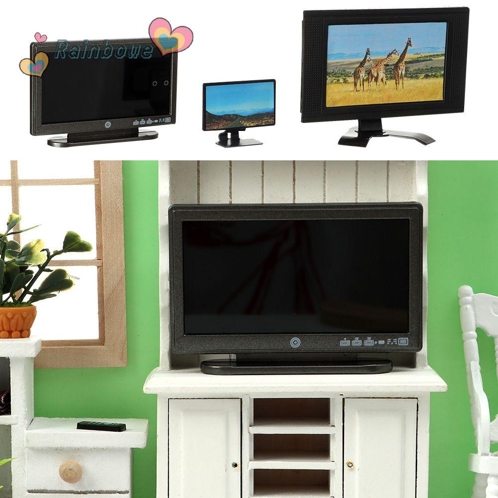 Mô Hình Tv Nội Thất Có Điều Khiển Từ Xa Cho Nhà Búp Bê