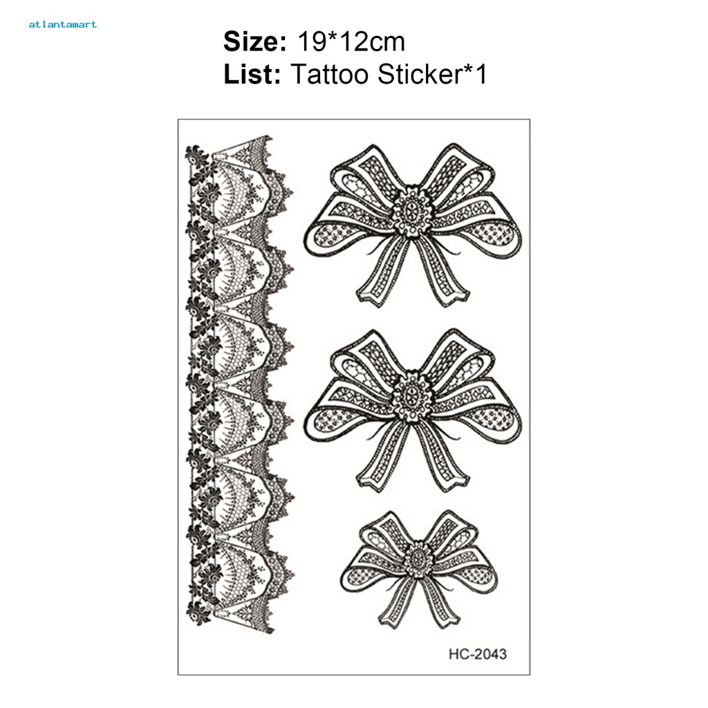 Túi Đựng Đồ Dùng Cao Cấp Tiện Dụng| Hình Xăm Dán Tạm Thời Họa Tiết Ren Trắng Đen Sành Điệu Cho Người Lớn
