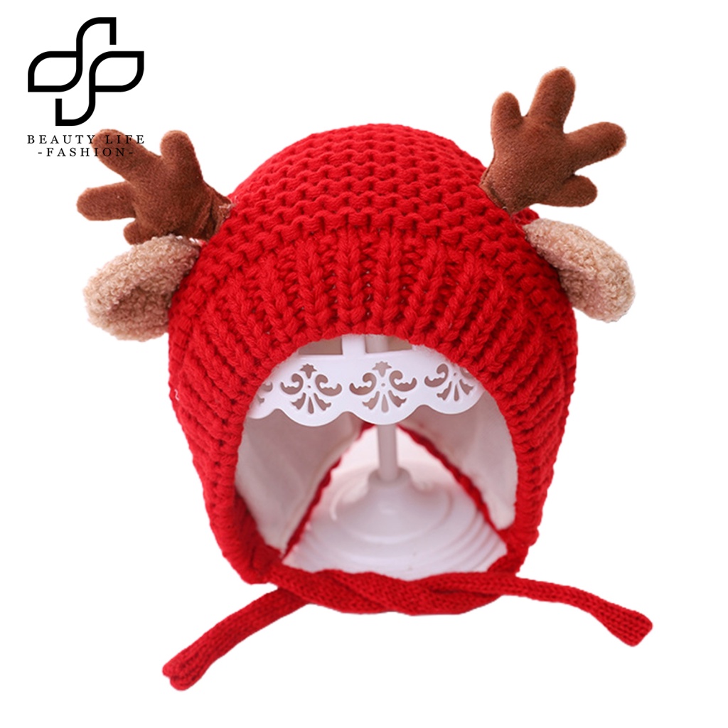 Mũ Len Che Tai Giữ Ấm Siêu Dễ Thương Cho Bé