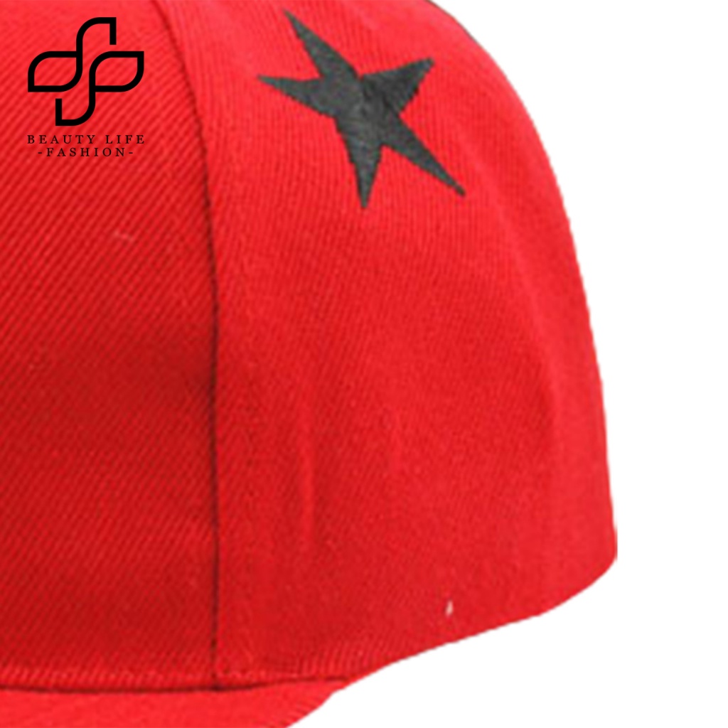 Mũ Lưỡi Trai Thêu Hình Ngôi Sao Năm Cánh Thời Trang Cho Bé 3-8 Tuổi