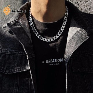 MKEB Dây chuyền sợi xích dày dặn phong cách punk thời trang Hàn Quốc cho nam