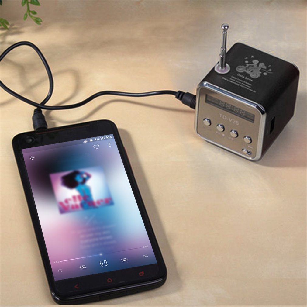 Portable Micro Tf Usb Mini Speaker Music Player Fm Radio Stereo Phone Laptop Mp3 Mp4 [Q/6]