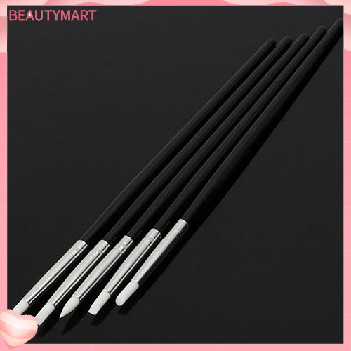 Set 5 Cọ Vẽ Móng Nghệ Thuật Bằng Silicon Mềm Tiện Dụng