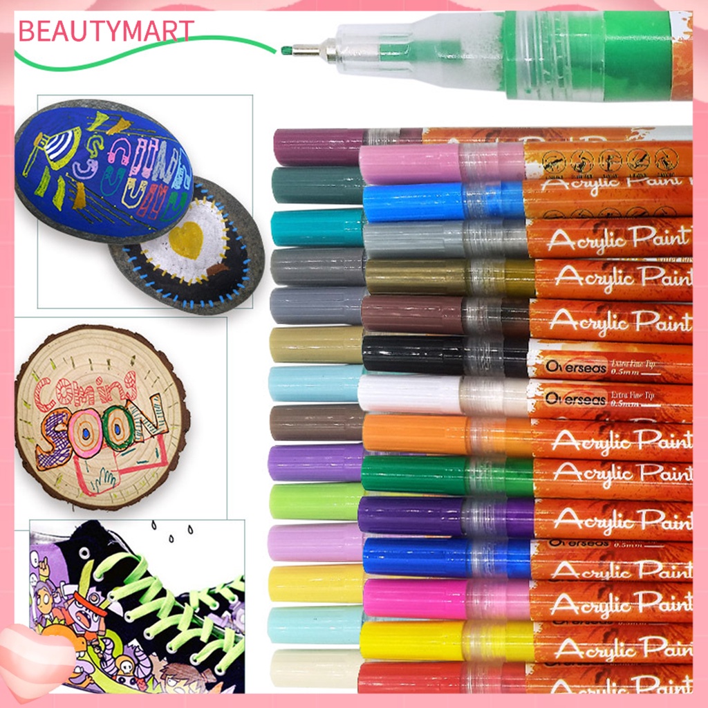 Bút Vẽ Móng Nghệ Thuật Nhanh Khô Chống Thấm Nước Nhiều Màu Sắc Dành Cho Salon